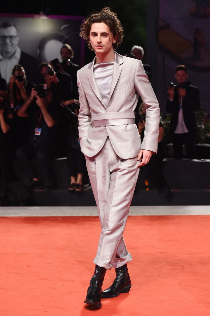Timothée Chalamet's Metallic Suit Steals the Show at Cannes