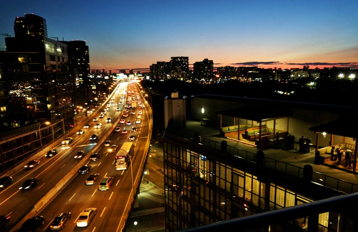 Condo buildings line both sides of the Gardiner Expressway in Toronto, Aug. 31, 2017.