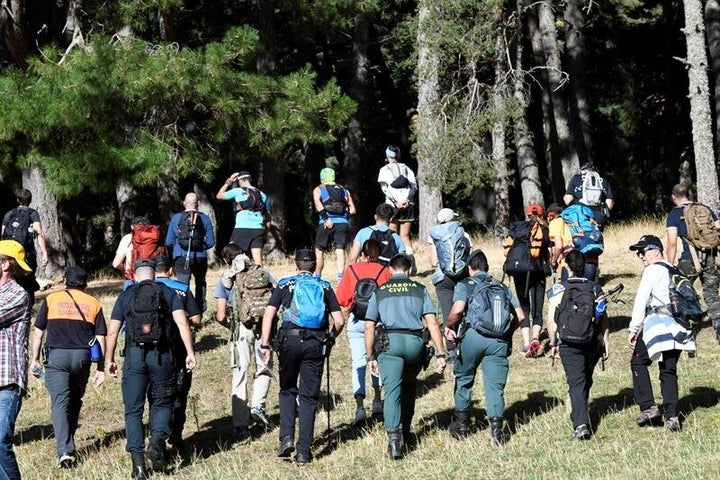 El dispositivo de búsqueda de laexesquiadora española Blanca Fernández Ochoa en Cercedilla (Madrid)
