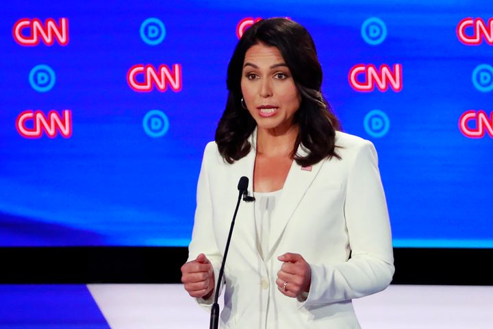 Rep. Tulsi Gabbard of Hawaii has neither signed on to the Green New Deal nor released a full climate proposal of her own.