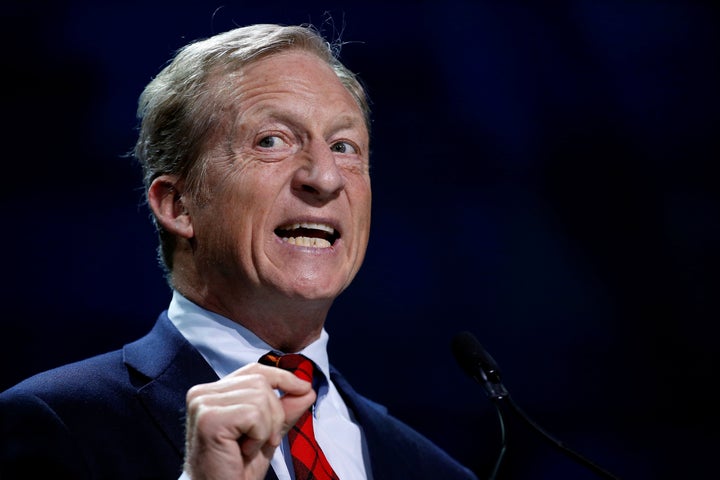 Tom Steyer, founder of NextGen Climate, would declare climate change a national emergency.