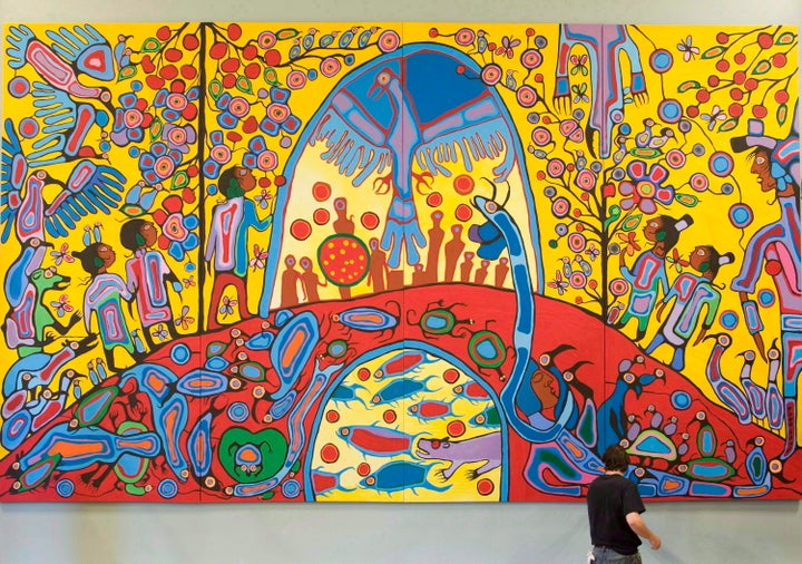 "Androgyny," another painting by Norval Morrisseau which hangs in the ballroom at Rideau Hall in Ottawa.