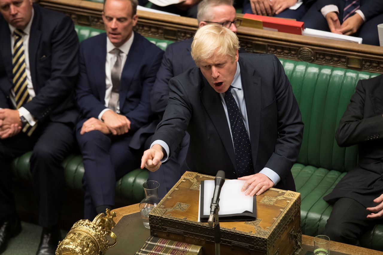 Boris Johnson in the Commons on Tuesday night 