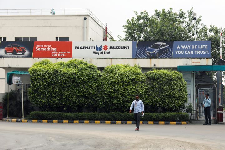 A man walks outside the Maruti Suzuki India Ltd. manufacturing plant in Manesar in the northern state of Haryana, India, August 2, 2019.