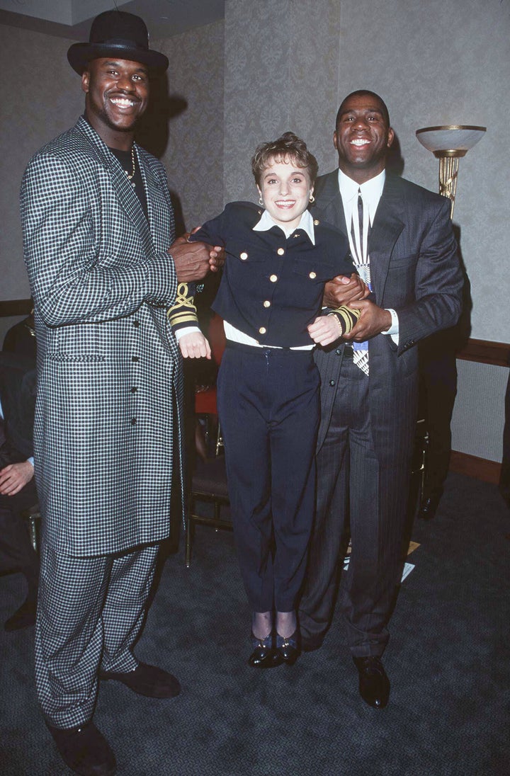 O'Neal, Kerri Strugg and Magic Johnson during the Magic Johnson Awards in Universal City, California. 