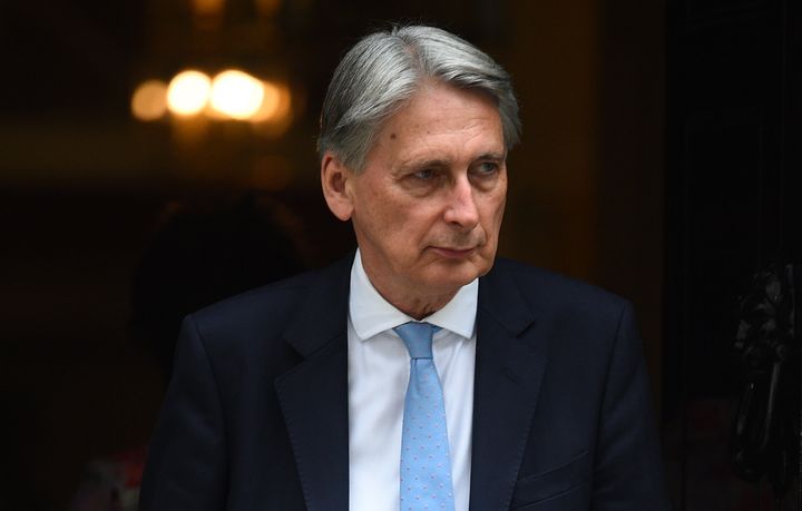 Former chancellor of the exchequer Philip Hammond in Downing Street in central London.