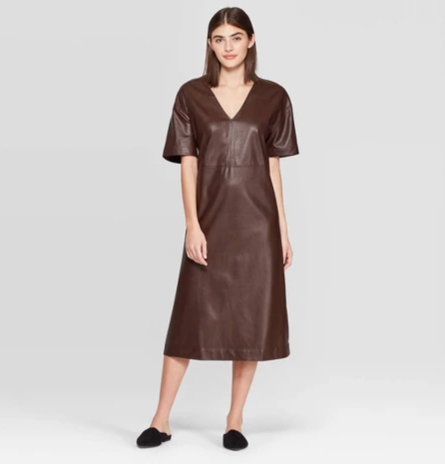 Women's Short Sleeve V-Neck A Line Dress - Prologue