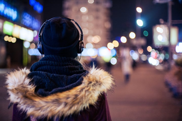  listening to the music