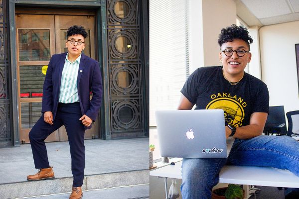 androgynous business attire