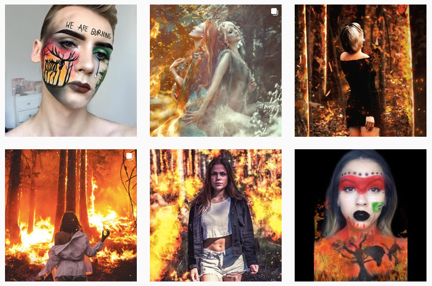 Instagram users use the hashtag #PrayForAmazonia to promote themselves and various