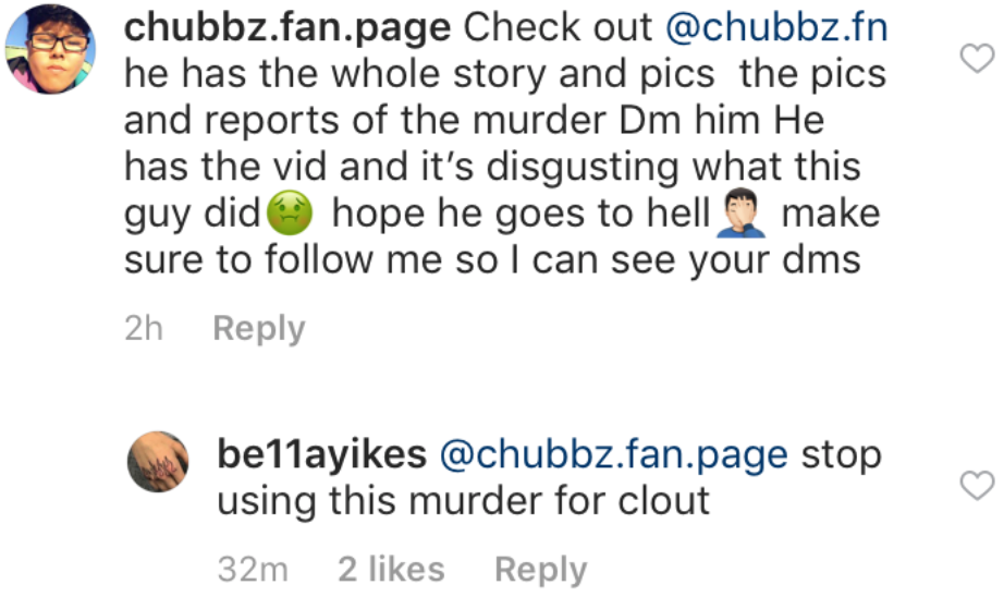 An Instagram scammer tries to capitalize on the murder of a teenage