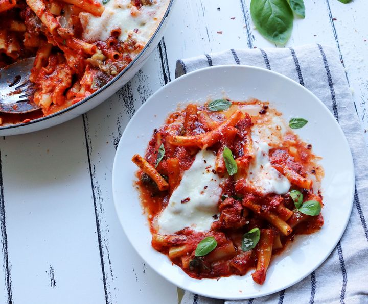 No-Boil Tomato Basil Baked Ziti For The Busiest Of Days | HuffPost Life