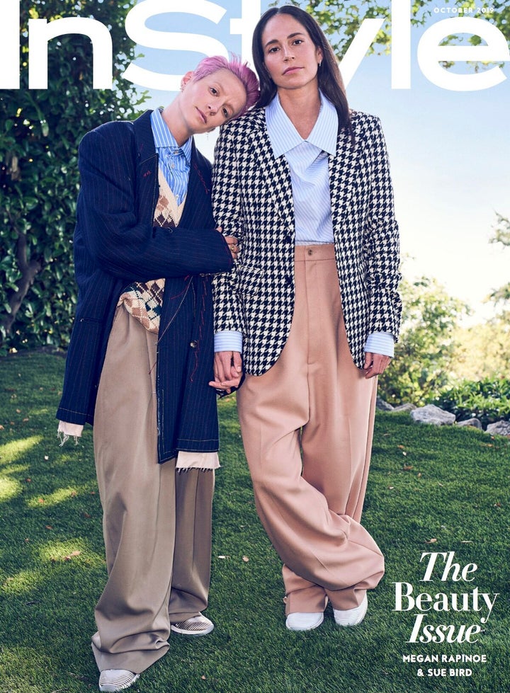 Megan Rapinoe and Sue Bird photographed by Beau Grealy. InStyle's October issue goes on sale Sept. 20.