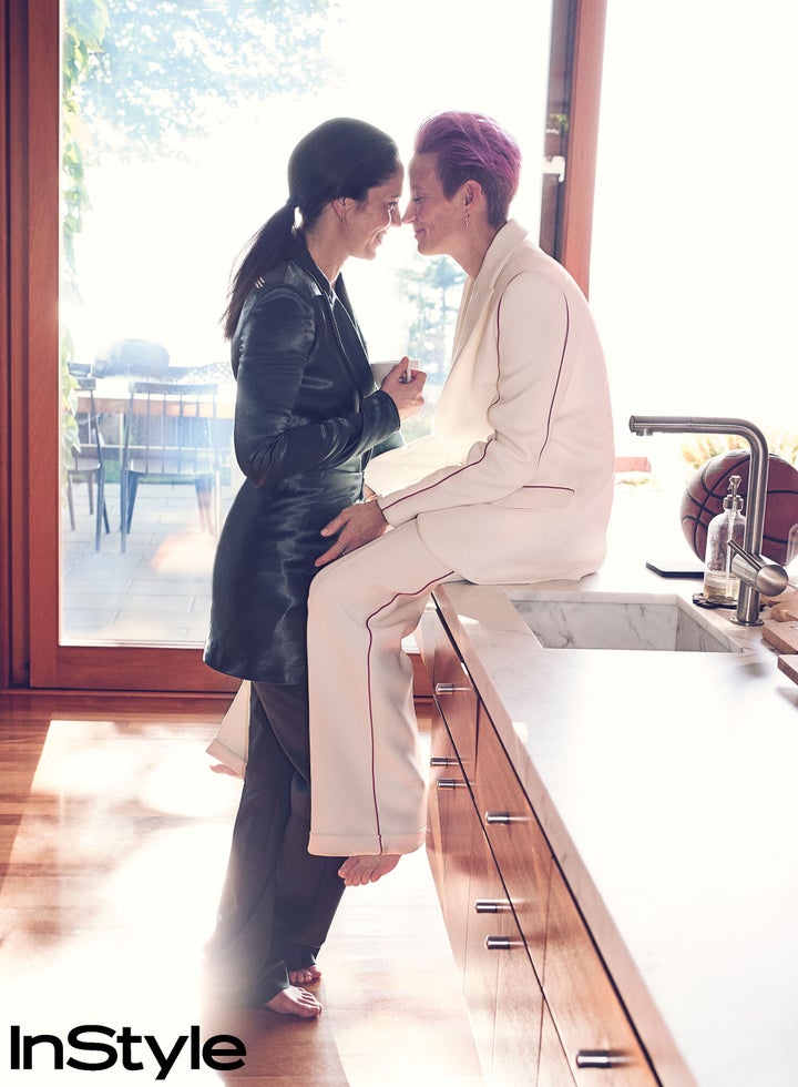 Megan Rapinoe and Sue Bird photographed by Beau Grealy. InStyle's October issue goes on sale Sept. 20.