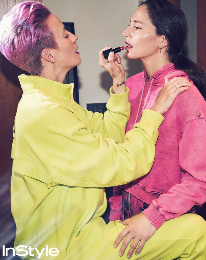 Megan Rapinoe and Sue Bird photographed by Beau Grealy. InStyle's October issue goes on sale Sept. 20.