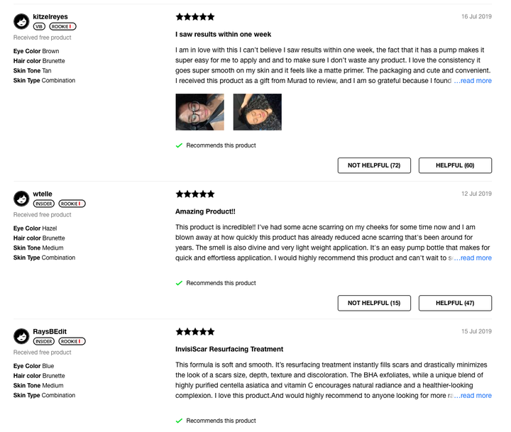 Look closely, and to the left of each review you'll see that these reviewers received the product for free.