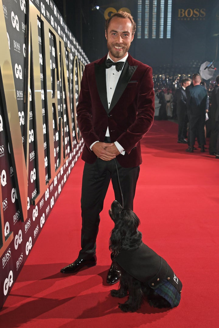 James Middleton and Ella arrive on the red carpet of GQ Men Of The Year Awards 2019 at Tate Modern London.