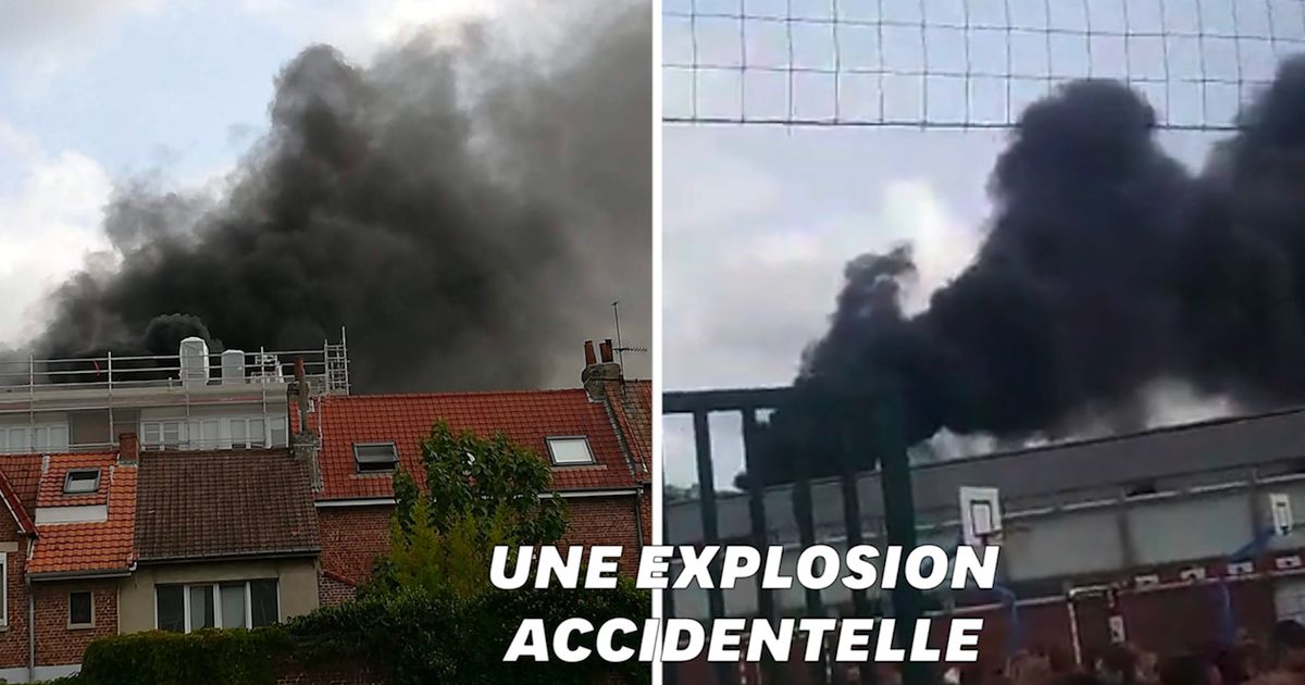 A Béthune Explosion Dune Bouteille Déthylène Dans Un