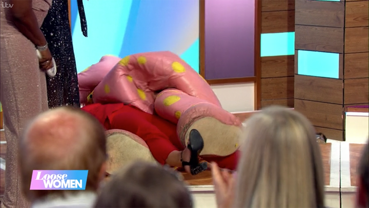 Mr Blobby took out panellist Carol McGiffin