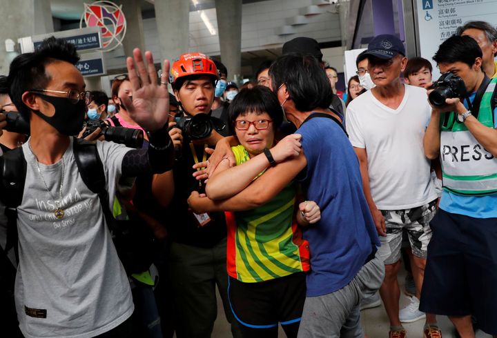 People attend a protest in Tung Chung station, in Hong Kong, China September 7, 2019. REUTERS/Anushree Fadnavis