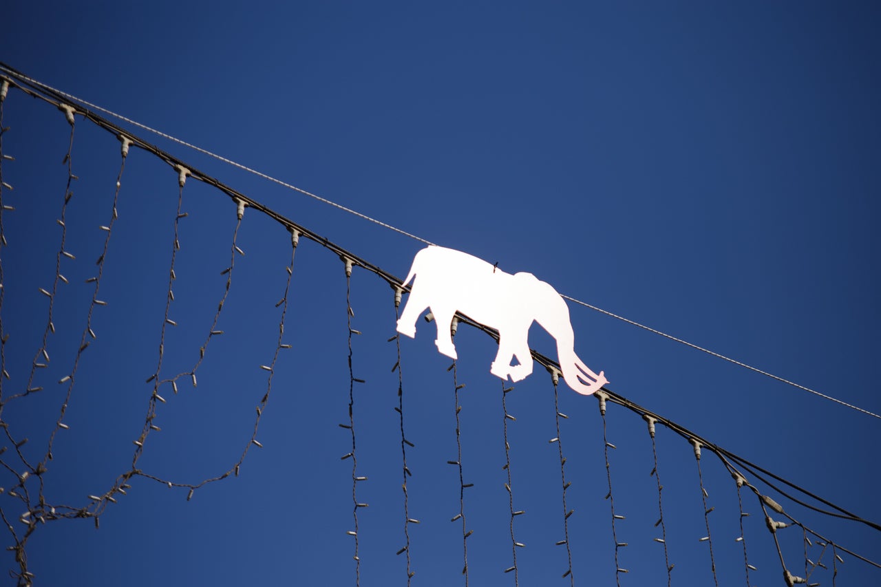 84th TIF decorations with elephants as the symbol of India, which is the honored country for the 84th Thessaloniki Trade Fair, in Thessaloniki, Greece on Tuesday 03.09.2019. (Photo by Achilleas Chiras/NurPhoto via Getty Images)