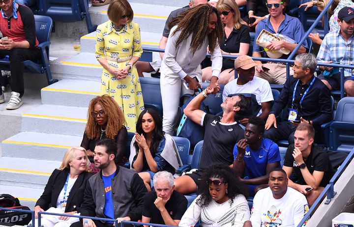 Meghan Markle watches Serena Williams at the 2019 U.S. Open.