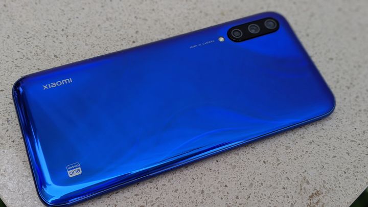 The Android One logo on the back of the Xiaomi Mi A3.