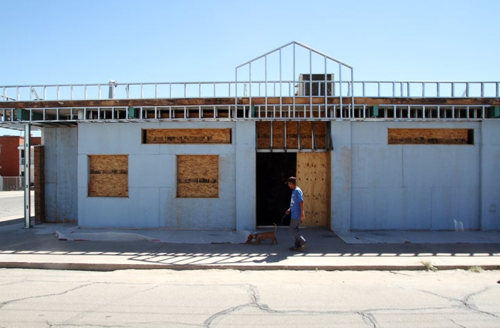 A man walks past the former site of a clinic that offered abortions in El Paso, Texas, on Oct. 3, 2014. Abortion services for many Texas women require a round trip of more than 200 miles, or a border-crossing into Mexico or New Mexico after the closure of most of the state's abortion clinics.