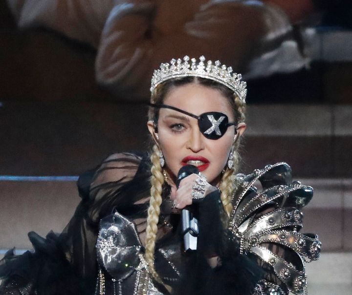 Madonna ici lors de sa performance à l'Eurovision à Tel Aviv le 18 mai 2019.