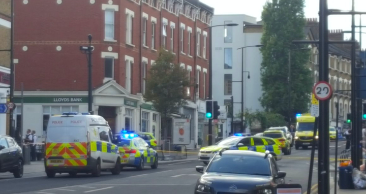 The scene of the fatal shooting at Sydenham Road, London