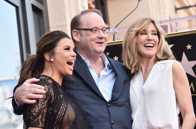 Longoria, Marc Cherry and Huffman at Longoria’s Hollywood Walk of Fame ceremony.