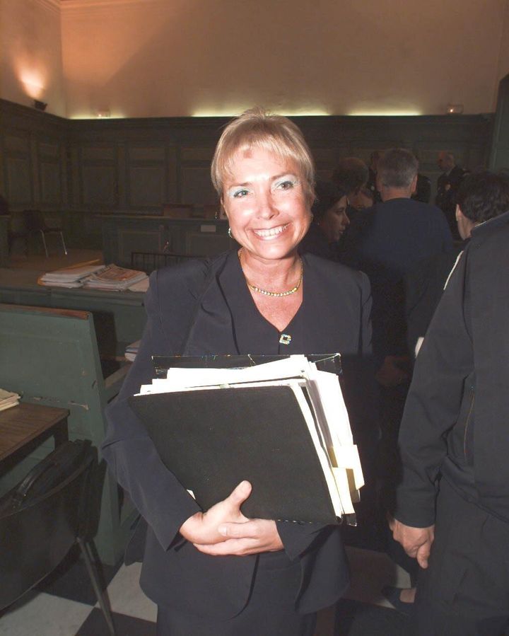 Margaret Moore arriving at a French Riviera court in 1998 