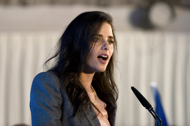 United Right party leader and former Israeli Justice Minister, Ayelet Shaked, speaks to supporters during an election campaign event, launching the party's campaign ahead of the Knesset elections in Ramat Gan, on August 12, 2019.  (Photo by Gili Yaari/NurPhoto via Getty Images)