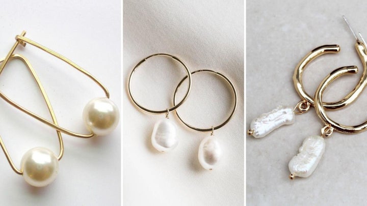 Fall 2019's biggest jewelry trend is pearl hoops