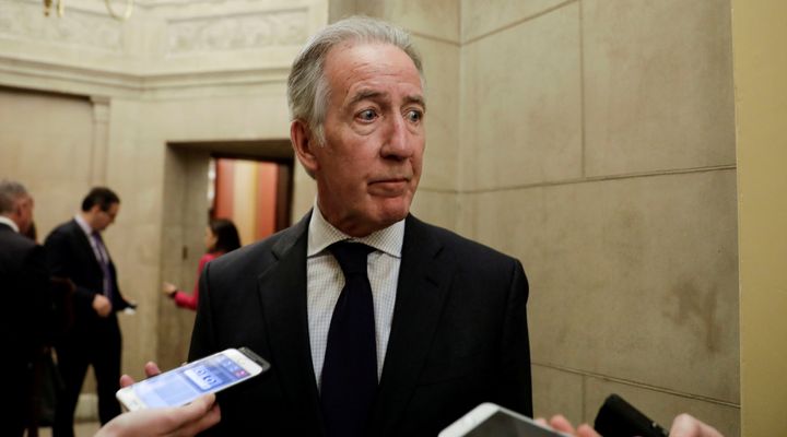 Rep. Richard Neal, chair of the House Ways and Means Committee, talks to reporters about his request to the IRS for copies of President Donald Trump's tax returns in the U.S. Capitol on April 4, 2019.