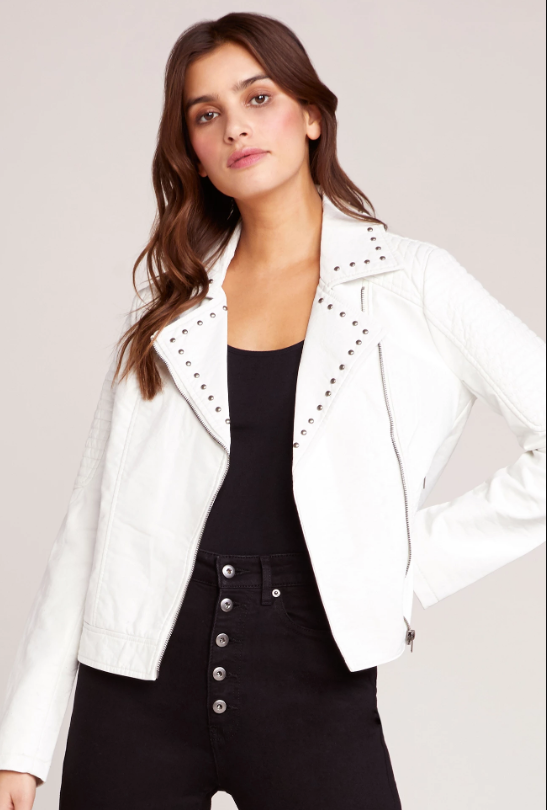 Bb dakota white hot sale leather jacket