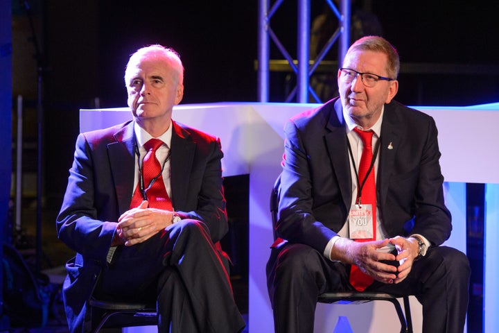 Shadow Chancellor John McDonnell and General Secretary of Unite Len McCluskey 