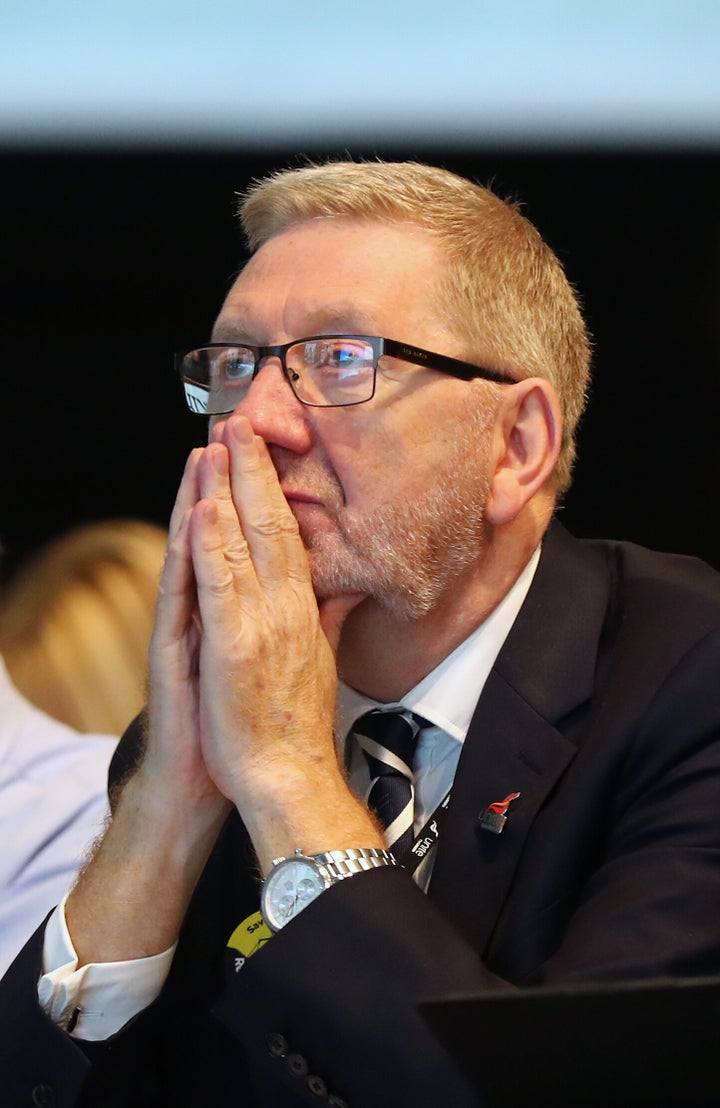 Len McCluskey, General Secretary of Unite the union, during the TUC Congress in Brighton.