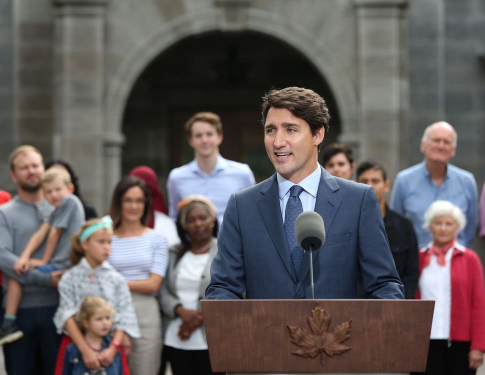 Liberal Leader Justin Trudeau kicks off his campaign at Rideau Hall in Ottawa on Sept. 11, 2019.