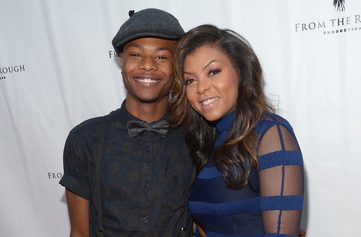 Taraji P. Henson and her son, Marcell, attend the screening of "From The Rough" at ArcLight Cinemas on April 23, 2014 in Hollywood, California.