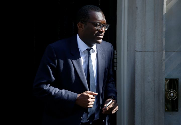 Newly appointed Britain's Minister of State at the Department for Business, Energy and Industrial Strategy, Kwasi Kwarteng, is seen outside Downing Street in London, Britain July 25, 2019. REUTERS/Henry Nicholls