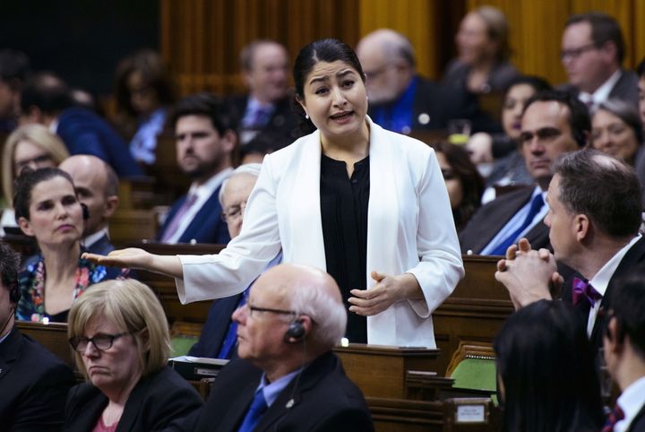 Status of Women Minister Maryam Monsef stands during question period in the House of Commons on May 2, 2019. 