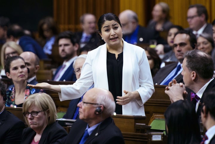 Status of Women Minister Maryam Monsef stands during question period in the House of Commons on May 2, 2019.