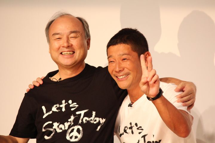 前澤氏と孫氏（左）