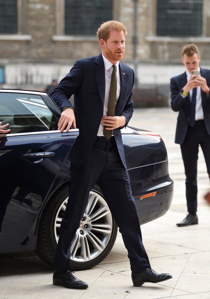 Harry attends a reception to celebrate the 5th Anniversary of the Invictus Games at Guildhall on Sept. 10 in London. 