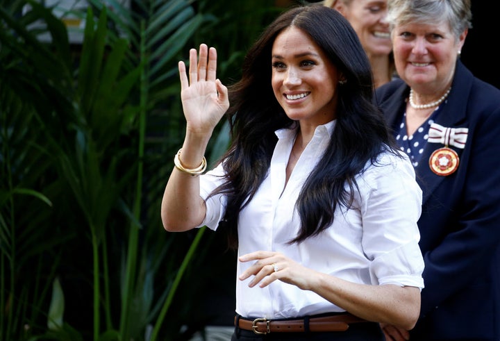 Meghan, Duchess of Sussex, attends the launch of the Smart Works capsule collection in London on Sept. 12, 2019.