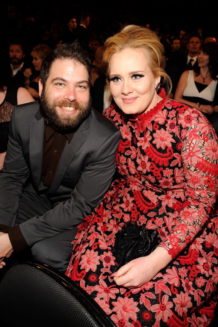 Adele and Simon Konecki attend the 55th Annual GRAMMY Awards in 2013.
