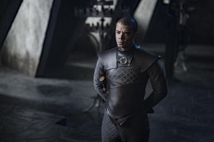 Jacob in character as Grey Worm