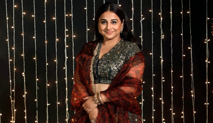 Bollywood actress Vidya Balan poses for photographs at Priyanka Chopra and musician Nick Jonas wedding reception in Mumbai, India, Thursday, Dec 20, 2018(AP Photo/Rajanish Kakade)