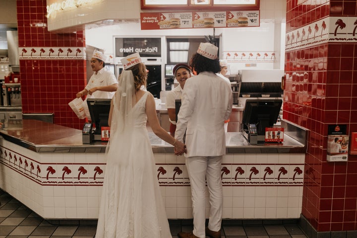 Since it was around midnight, the restaurant was fairly empty. The couple didn't have to wait too long to get their fix.